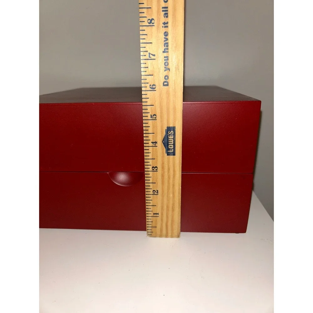 United States Collector Pins Wood Display Case Mahogany Velvet Lining Drawer